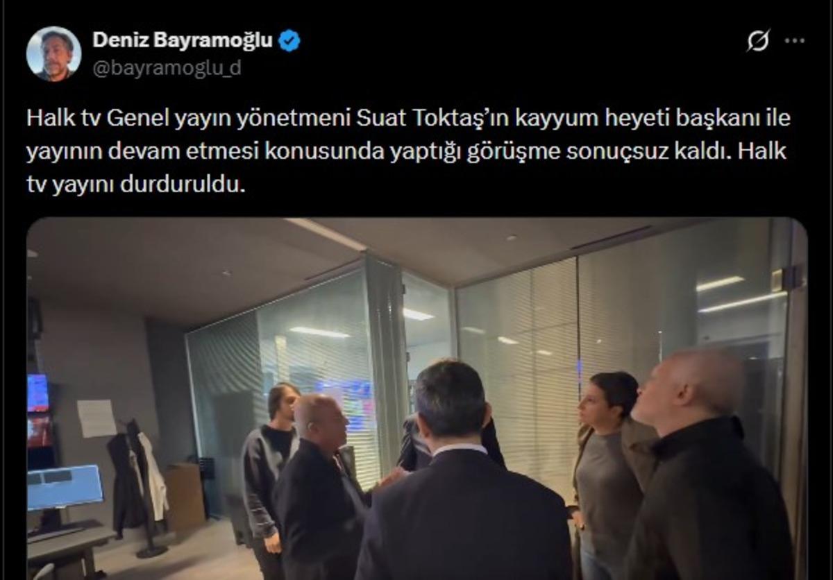 Halk TV de yayının durdurulduğu an! Haber izleyenler ekranda bir anda Tarık Akan ı g&ouml;rd&uuml; 3