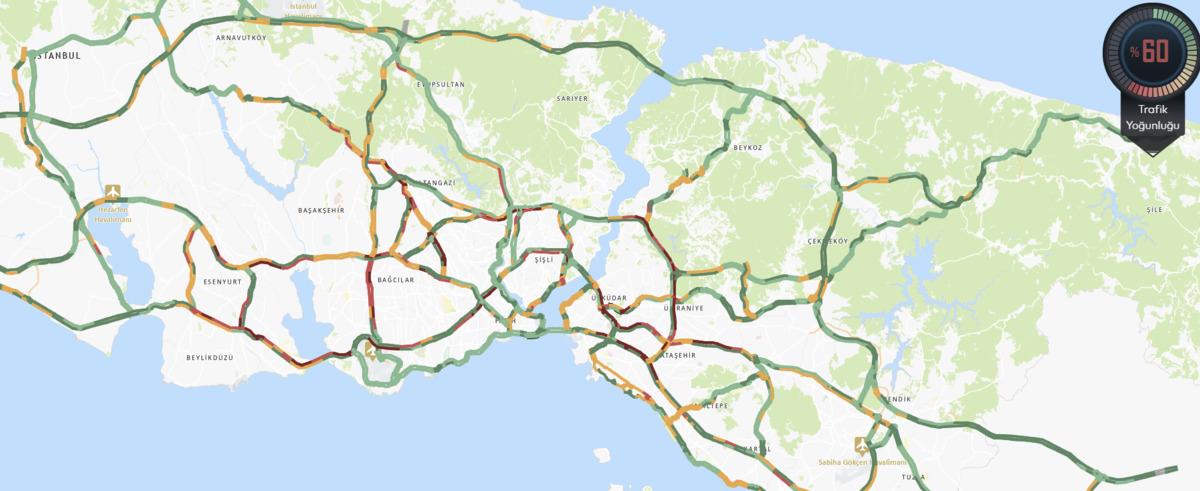 Şelaleyi andıran g&ouml;r&uuml;nt&uuml;ler! Yer: Sultangazi - Arabalar viyad&uuml;klerde y&uuml;z&uuml;yor... Bir&ccedil;ok il&ccedil;ede trafik milim ilerlemiyor 3