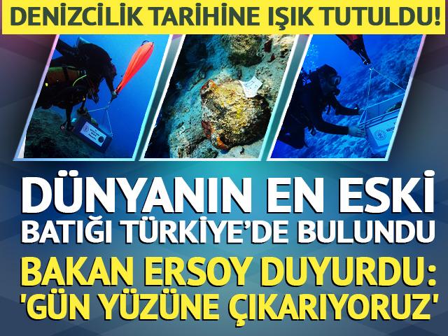 D&uuml;nyanın en eski batığı Kekova'da bulundu! Bakan Ersoy: "G&uuml;n y&uuml;z&uuml;ne &ccedil;ıkarıyoruz"
