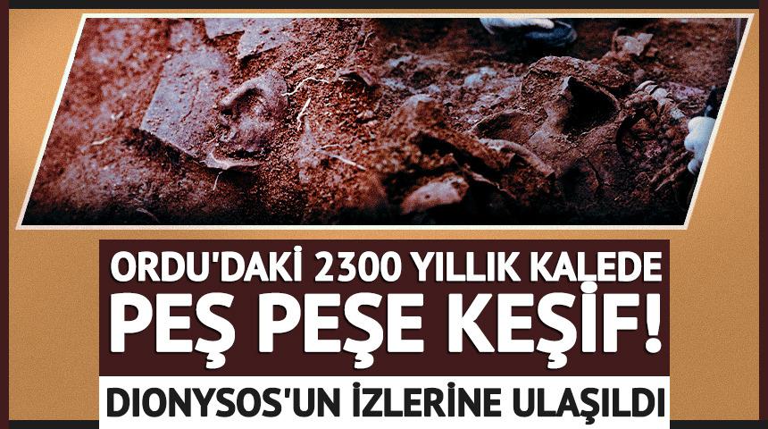 Ordu'daki 2300 yıllık kalede peş peşe keşif! Dionysos'un izlerine ulaşıldı