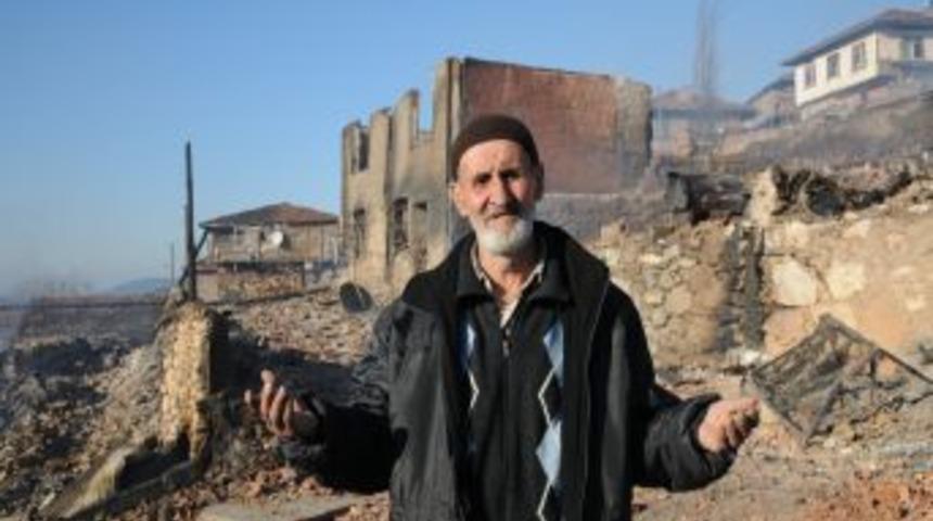 Yangında zarar g&ouml;ren k&ouml;yl&uuml;lere 40 bin lira &ouml;deme yapılacak