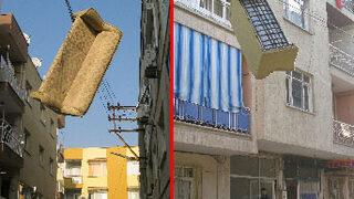 Koltuk, elektrik tellerinde asılı kaldı