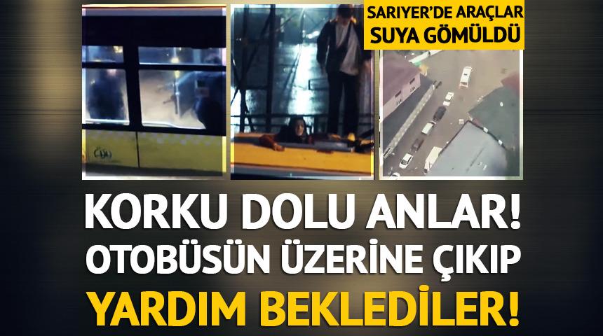 Sağanak yağışta Sarıyer'de onlarca ara&ccedil; suya g&ouml;m&uuml;ld&uuml;