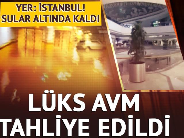 Yer: Sarıyer! Su basan alışveriş merkezi tahliye edildi