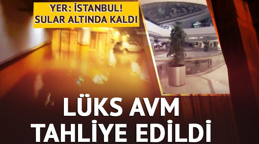 Yer: Sarıyer! Su basan alışveriş merkezi tahliye edildi
