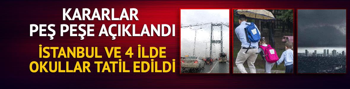 İstanbul, Yalova, Zonguldak, Sakarya ve Kocaeli'de okullar 1 g&uuml;n tatil edildi