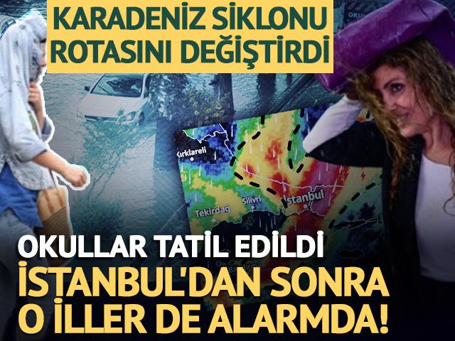 Karadeniz Siklonu rotasını değiştirdi! İstanbul&rsquo;dan sonra o iller alarmda