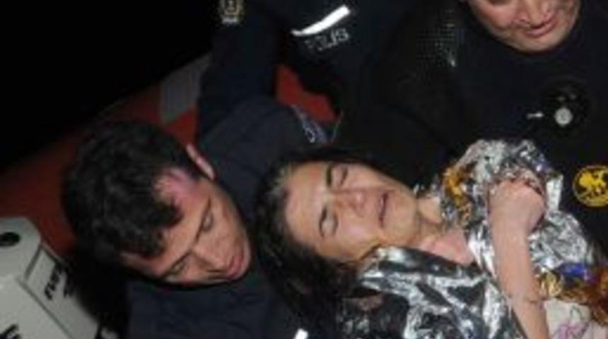 Yardım isteyen kadın, Deniz Polisi tarafından kurtarıldı