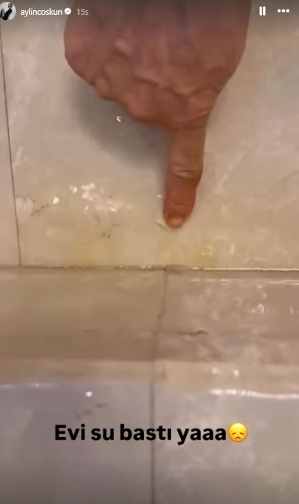 Aylin Coşkun un 4 katlı lüks villasını su bastı! Merdivenlerden su fışkırıyor 2