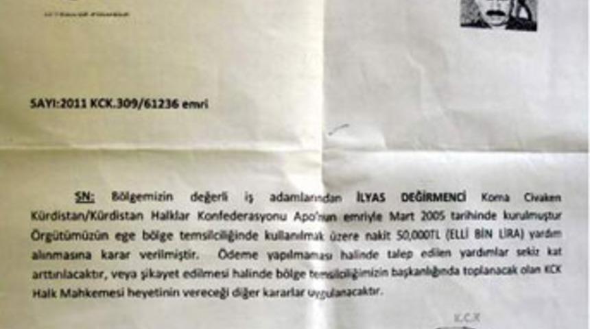 İşadamlarına 50 bin TL'lik mektup şoku