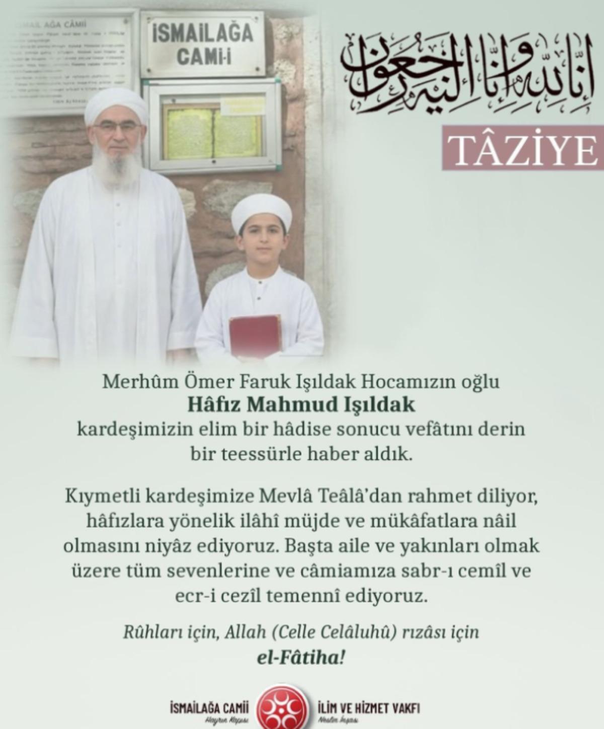 Mahmud Işıldak la ilgili detayı İsmailağa Derneği duyurdu: Hem hafız hem yetimdi! 3