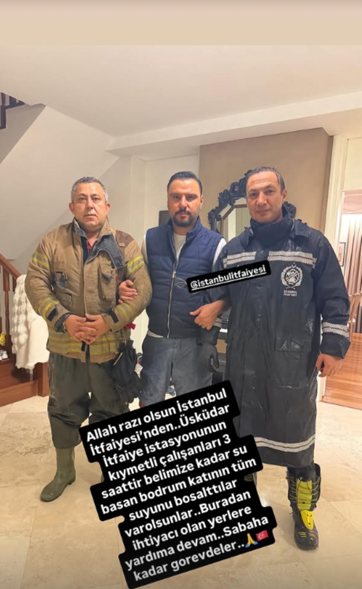 Alişan ın lüks villası sular içinde kaldı! 3 saatte boşaltıldı! Belimize kadar su 2
