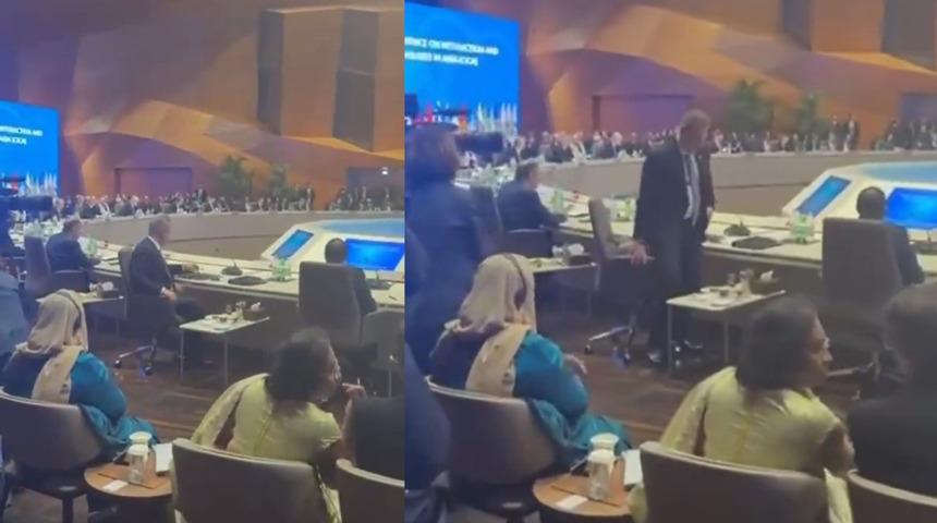 Bakan Fidan &ouml;nc&uuml;l&uuml;ğ&uuml;nde İsrail Cumhurbaşkanı Herzog'a protesto! 10'dan fazla &uuml;lke katıldı