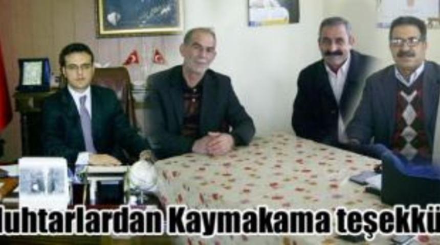 Muhtarlardan Kaymakama teşekk&uuml;r