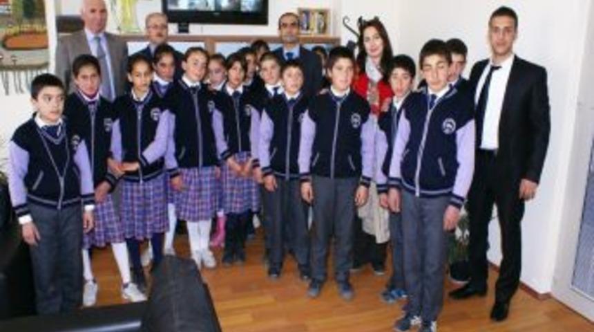 İbrahim Avcı İlk&ouml;ğretim&rsquo;e kardeş okuldan teşekk&uuml;r ziyareti
