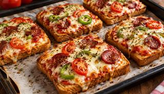 Tost ekmeğini b&ouml;yle değerlendirin! 10 dakikada mini pizzaya d&ouml;n&uuml;ş&uuml;yor
