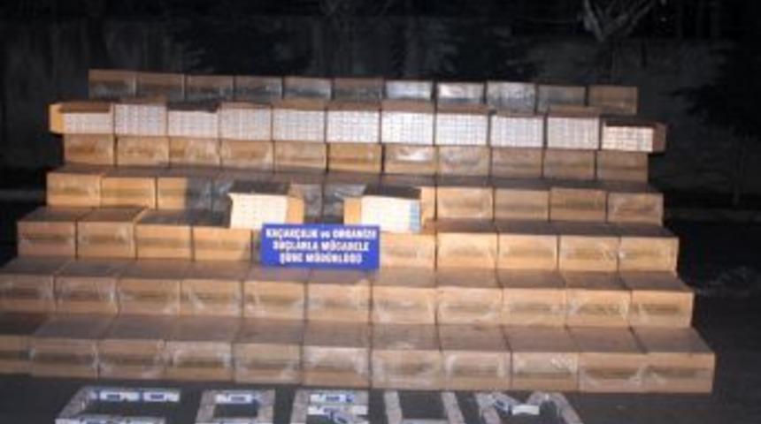 &Ccedil;orum'da 127 bin 500 paket ka&ccedil;ak sigara ele ge&ccedil;irildi