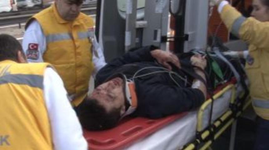 TEM'de sıkışmalı kaza