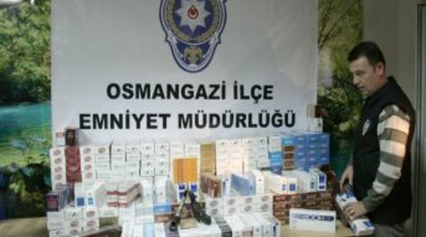 Bursa&rsquo;da 3 bin 740 paket ka&ccedil;ak sigara yakalandı