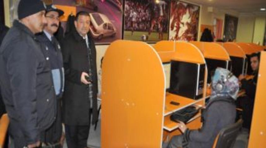 Zabıta ve polis ekipleri internet kafelerde olumsuzluk bulamadı