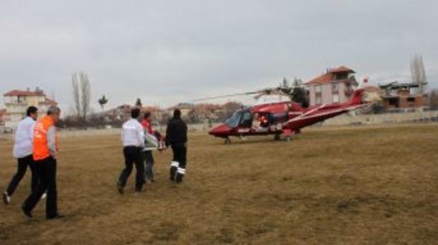 Hava Ambulansı, Korkutelili vatandaş i&ccedil;in kalktı