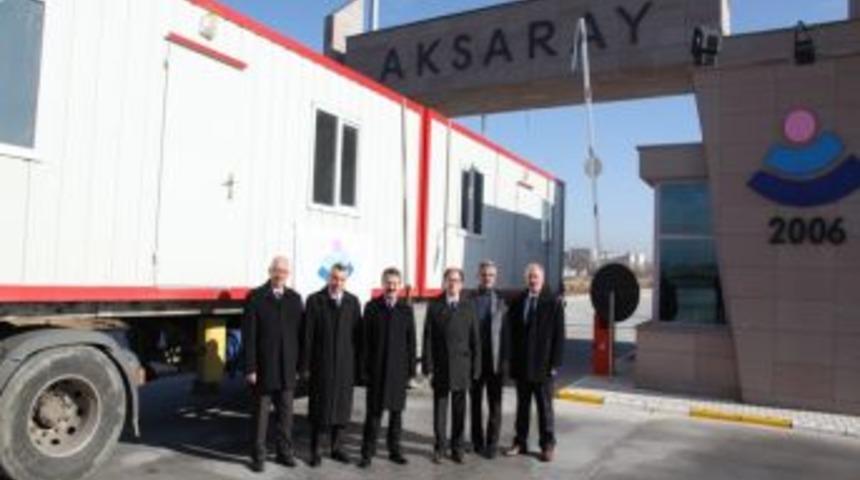 Aksaray Üniversitesi’nden 100. Yıl Üniversitesi’ne prefabrik ev