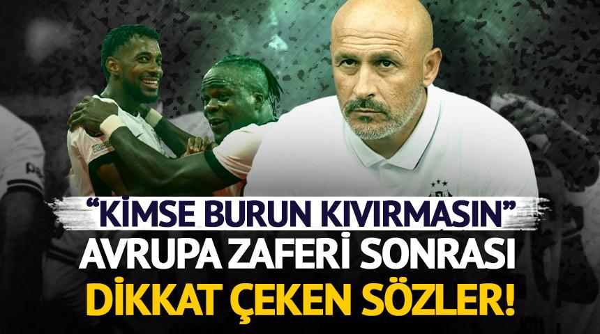 Beşiktaş'ın zaferi sonrası dikkat &ccedil;eken s&ouml;zler! "Kimse burun kıvırmasın"