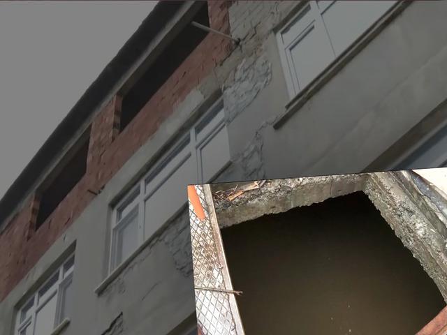 Apartmanların altından dere akıyor! Canlı yayında g&ouml;sterdi