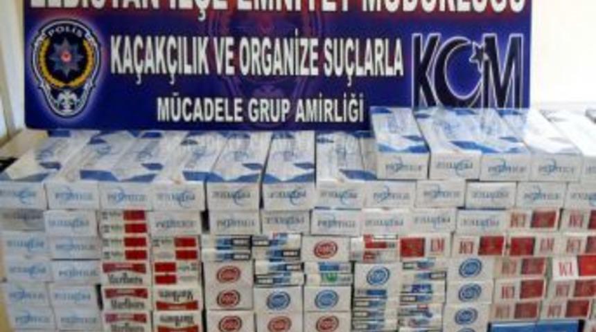 Elbistan'da ka&ccedil;ak sigara operasyonu