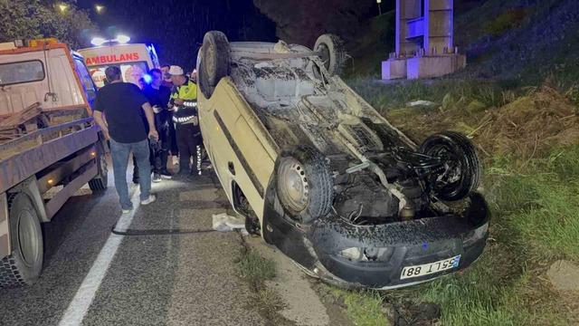 Samsun'da hafif ticari araç kaza yaptı