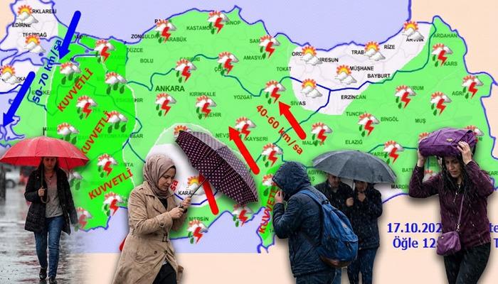 Meteoroloji'den 5 ile turuncu, 39 ile sarı kodlu uyarı! 