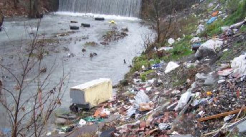 Sapanca G&ouml;l&uuml;&rsquo;n&uuml; besleyen derelerden &ccedil;ıkan malzeme g&ouml;revlileri şaşırttı