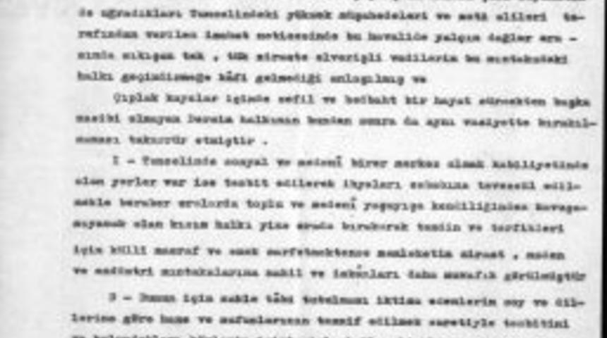 Harekatın ardından Dersimliler, Zonguldak ve Erzincan&rsquo;a yerleştirilmiş