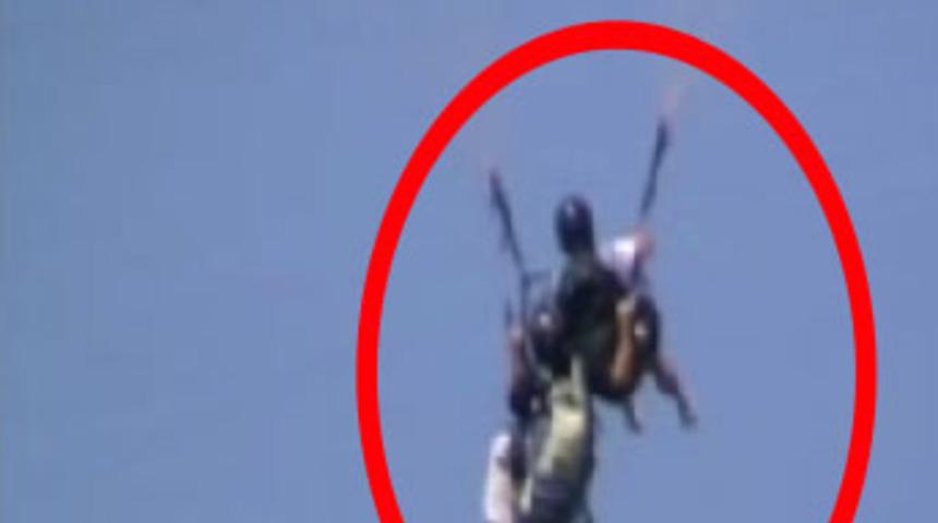 Havada dehşet anları kamerada
