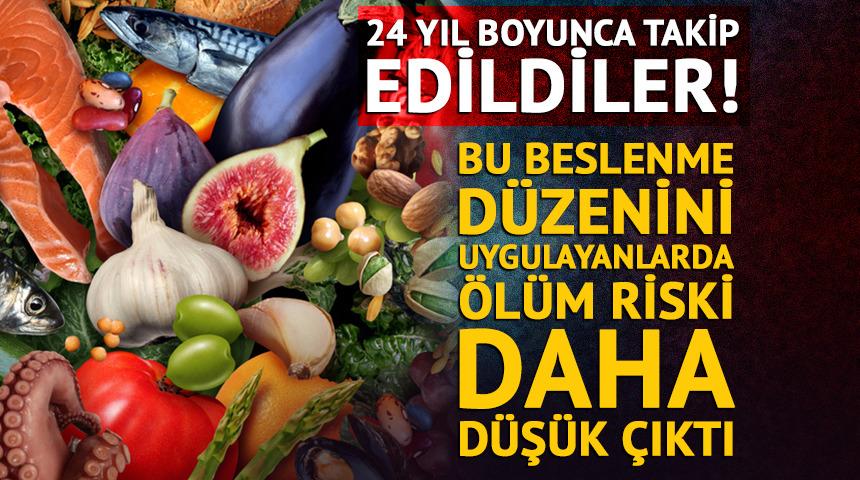 Bu beslenme d&uuml;zenini uygulayanlarda &ouml;l&uuml;m riski daha d&uuml;ş&uuml;k &ccedil;ıktı 