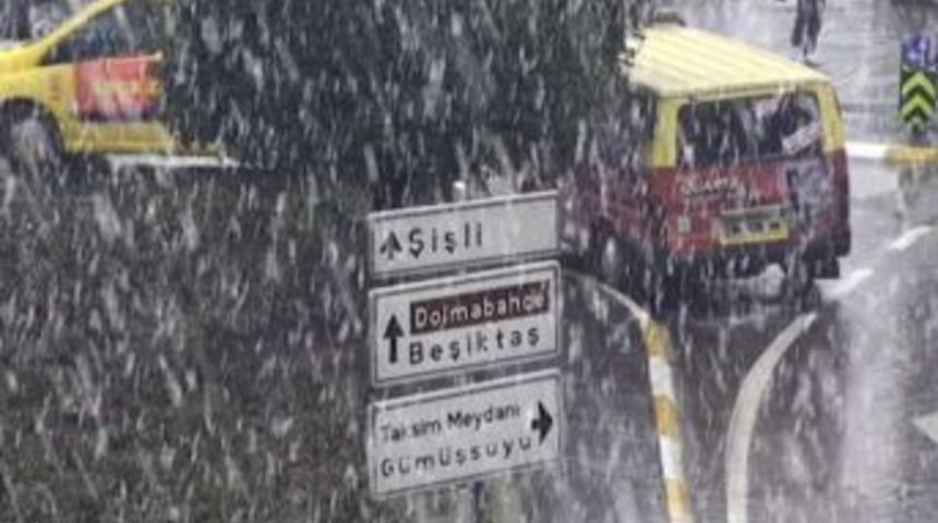 Taksim'den kar manzaraları