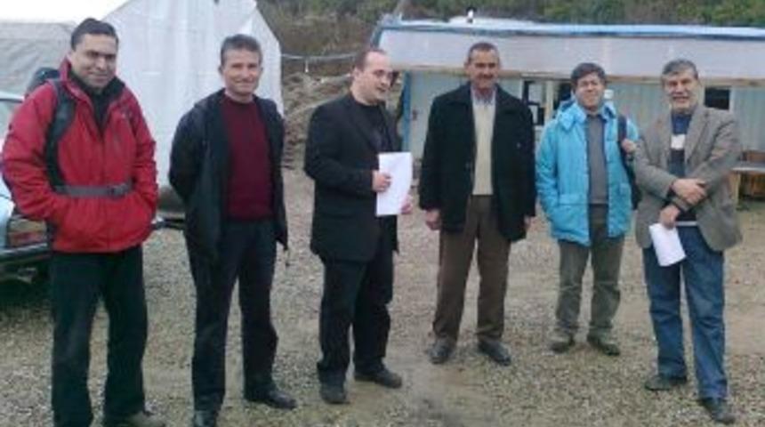 Veterinerler, termik santrale direnen Gerzelileri ziyaret etti