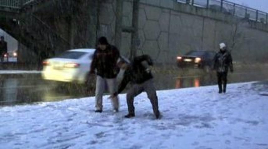 İstanbulluların karla imtihanı