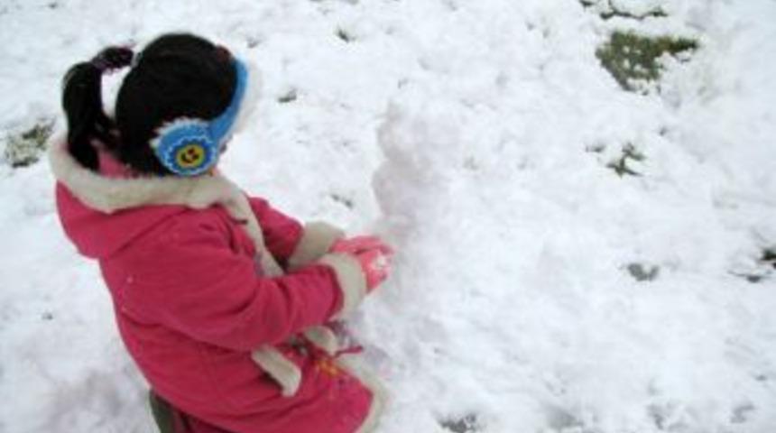 &Ccedil;ocuk parkına kar takviyesi