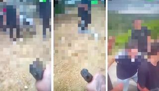 Kurusıkı tabancayla akranlarını tehdit edip g&ouml;r&uuml;nt&uuml;lerini paylaştı