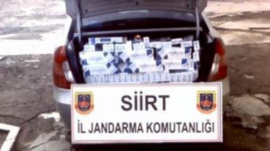 Siirt'te ka&ccedil;ak sigara yakalandı