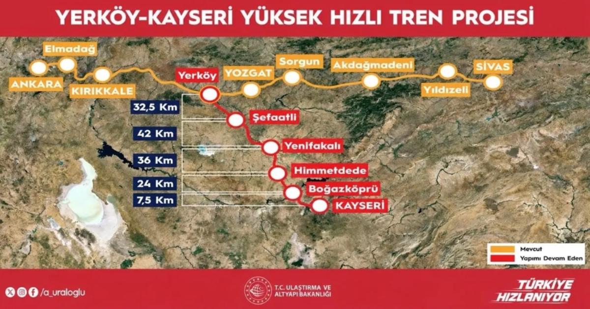 Ankara-Kayseri arası 1 saat 45 dakika olacak! İlerleme yüzde 50 yi geçti 3
