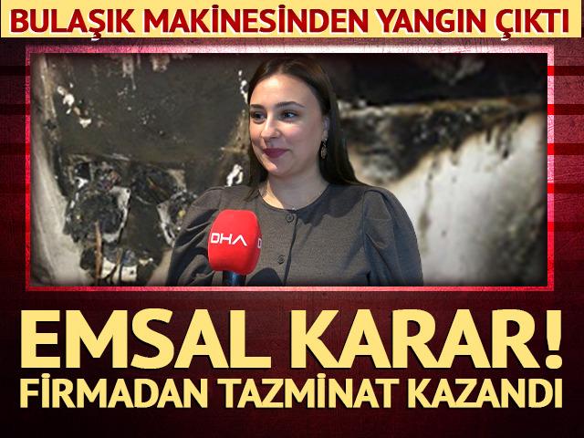 Bulaşık makinesinden yangın &ccedil;ıktı! Firmadan tazminat kazandı