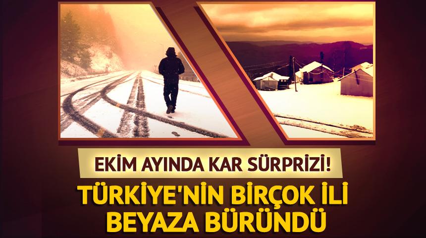  T&uuml;rkiye'nin bir&ccedil;ok ili beyaza b&uuml;r&uuml;nd&uuml;!