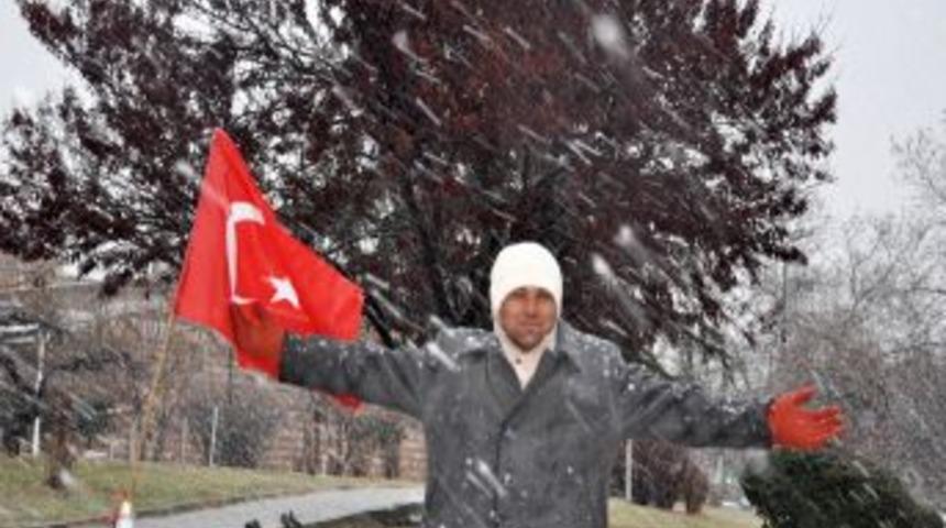 Edirne'de kar yağışı başladı