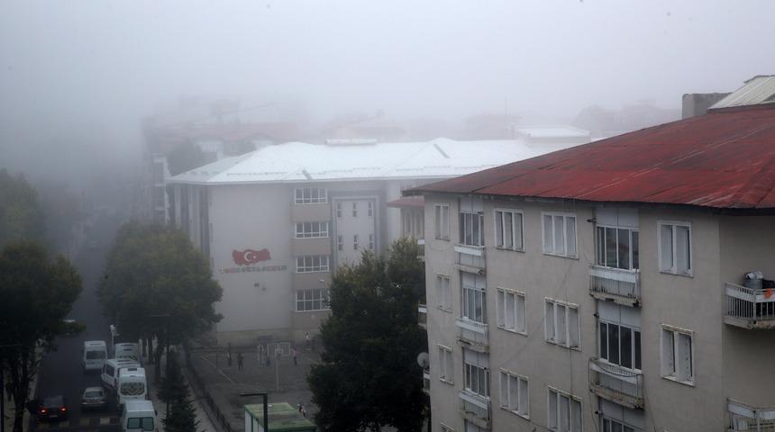 Ardahan'da yoğun sis etkili oldu