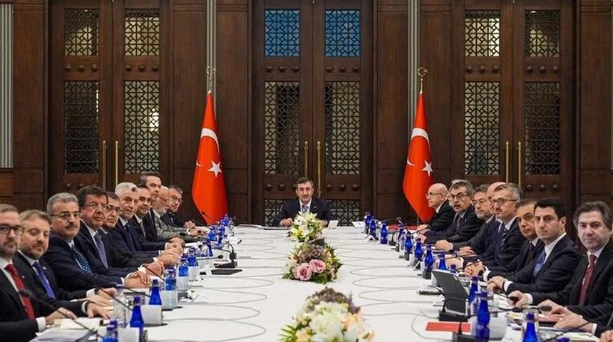 Ekonomi Koordinasyon Kurulu, Cumhurbaşkanı Yardımcısı Yılmaz başkanlığında toplandı