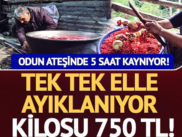 Odun ateşinde 5 saat kaynıyor! Tek tek elle ayıklanıyor, kilosu 750 TL!