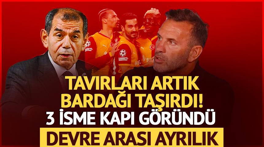 Tavırları artık bardağı taşırdı! 3 isme kapı g&ouml;r&uuml;nd&uuml;: Galatasaray'da devre arası ayrılık