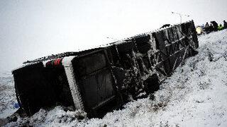 Erzurum'da otobüs şapampole yuvarlandı: 4 ölü